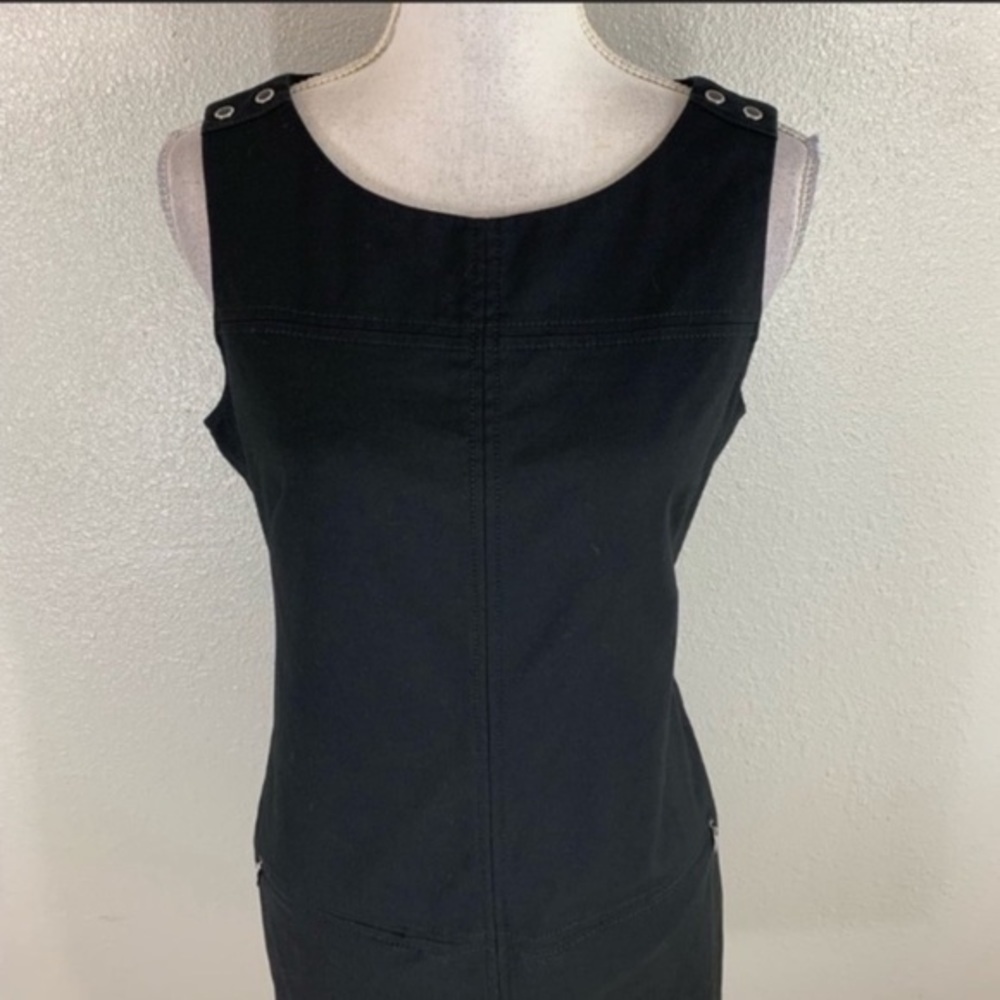 White House Black Market black drop waist sleeveless shift dress N30 - Picture 2 of 8